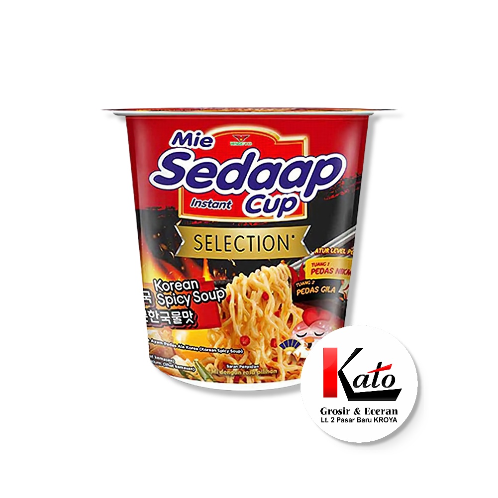 Mie Sedap Instan Cup Selection Korean Spicy Soup 75 Gr