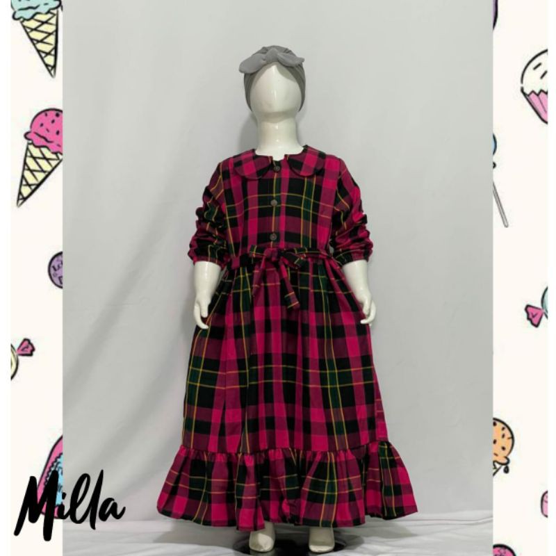 gamis anak / bahan flanel import / cod bayar di tempat / dres anak