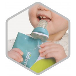 Kidsme Reuseable Food Pouch with 1 Adaptor