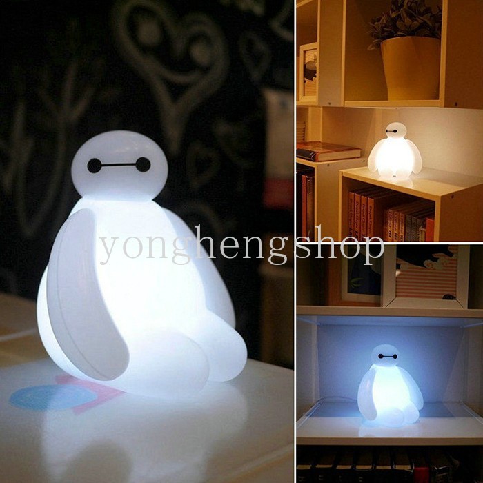 Lampu Malam LED 7 Warna Bentuk Big Hero 6 BayMax Untuk Dekorasi Meja