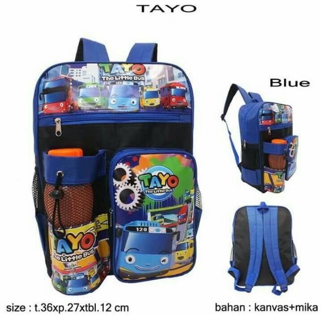 TAS RANSEL ANAK SEKOLAH TAYO GRATIS BOTOL MINUM