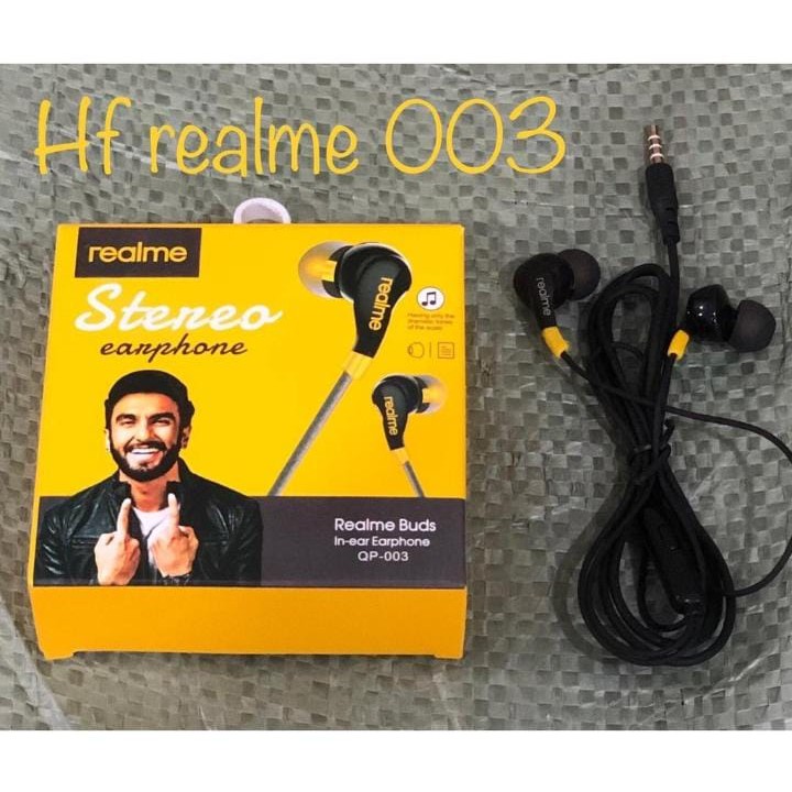 Headset Handsfree Realme Superbass - Earphone Realme Buds - QP003 QP-003 - Stereo Sound Quality