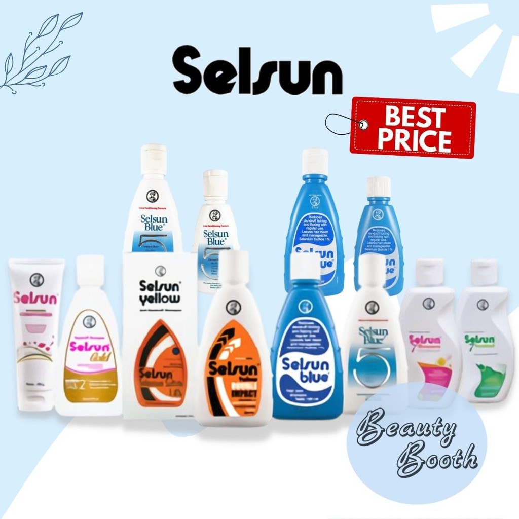 SELSUN Blue Hair Care Shampoo | Yellow Double Impact | Blue Five | 7 Flower | 7 Herbal