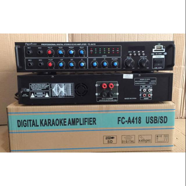 Amplifier audio karoke FIRSTCLASS FC A418 USB/SD
