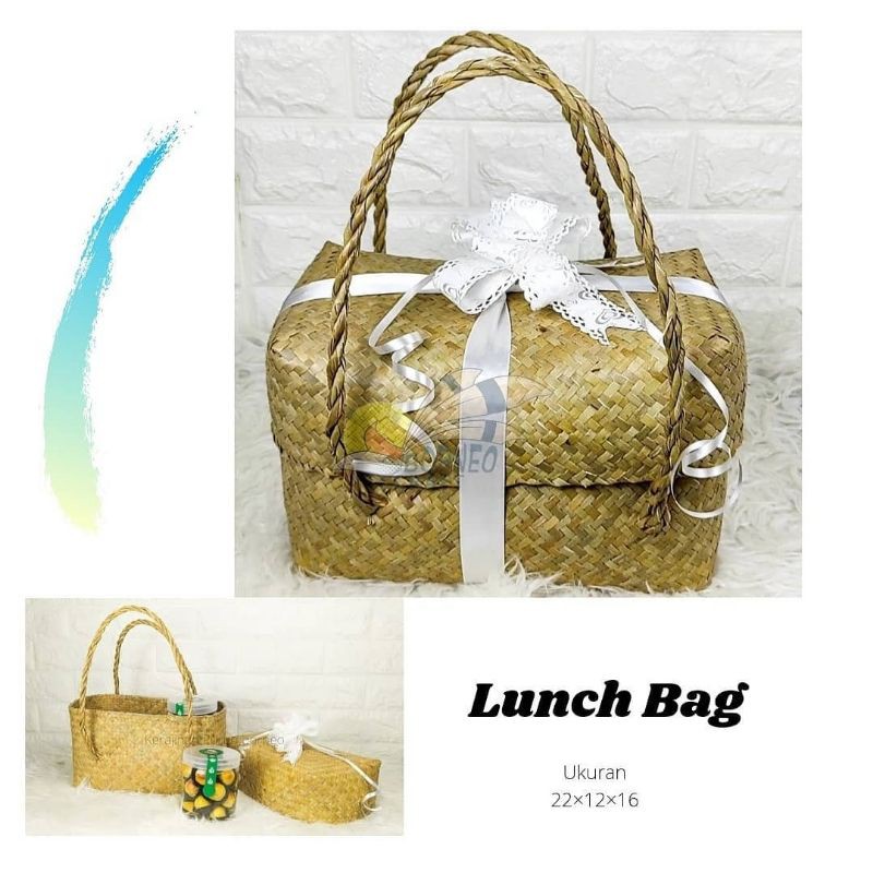 Tas Parcel/ Tas Parsel Lebaran/ Tas hampers / Tas Souvenir/ Tas hantaran anyaman purun