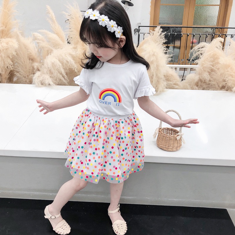 【Happy Baby】1-6Tahun QZ007 Dress Tutu anak Perempuan Kembang Fashion Anak