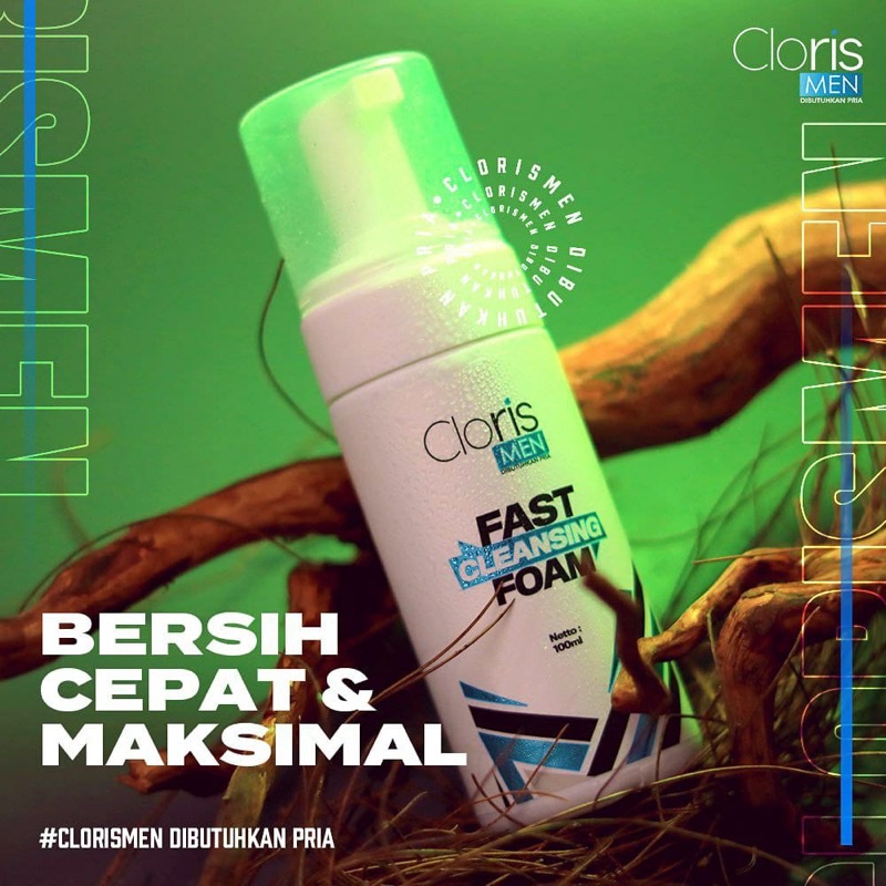 Clorismen FAST CLEANSING FOAM Sabun Muka Pembersih Wajah Pria Berminyak Komedo Original