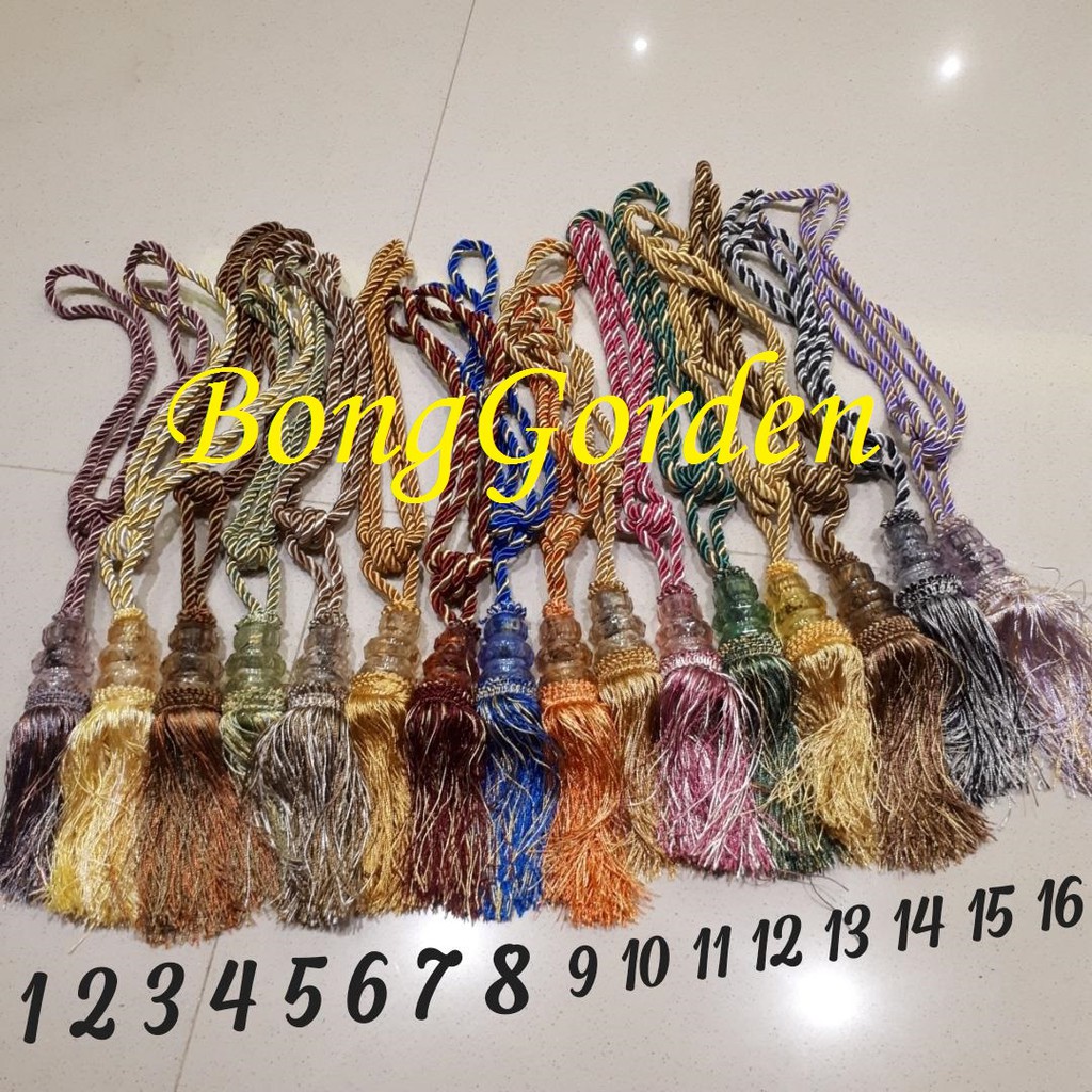 Jual Tassel Tali Gorden Gordyn Kristal Sibori Kecil Tali Ikatan Gorden Pengikat Gorden