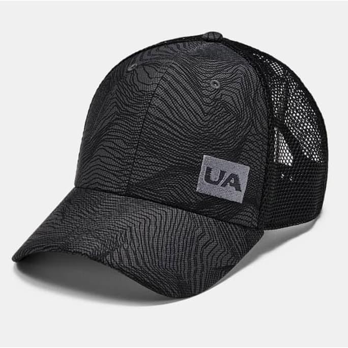Terlaris Topi Under Armour Ua Trucker Blitzing Cap Pro Fit Black Grey Original