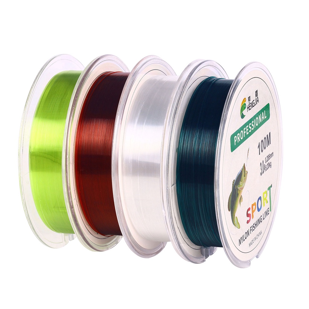 HENGJIA New Nilon 100m Senar Pancing Garis Memancing Nylon Fishing Lure Line Umpan Ikan Tackle