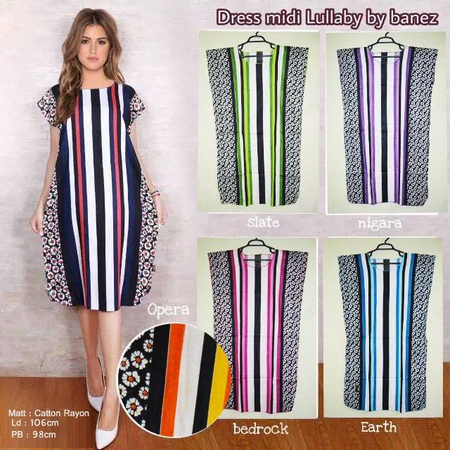 Grosir Daster Midi Murah Baju  Santai motif LOVE Bahan  