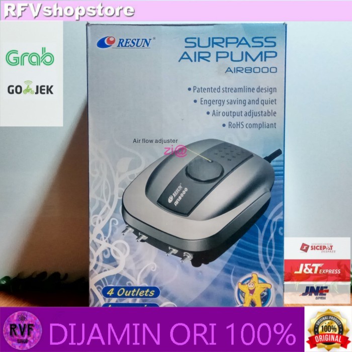 AERATOR RESUN AIR 8000AERATOR AQUARIUMAERATOR 4 LUBANG AIR PUMP ORI