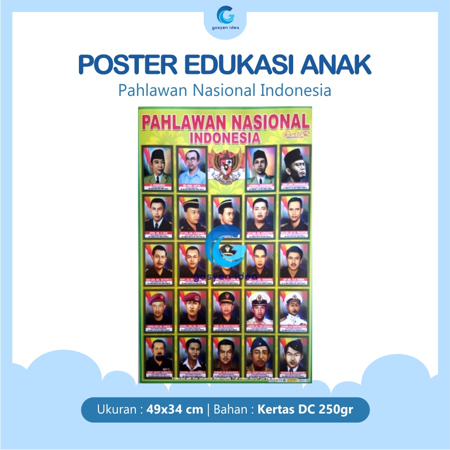 Poster Pendidikan Anak Belajar Pahlawan Revolusi Indonesia