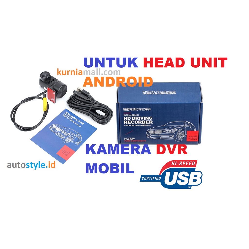 USB HD DVR MOBIL Driving Recorder untuk head unit Android dashcam front camera MOBIL