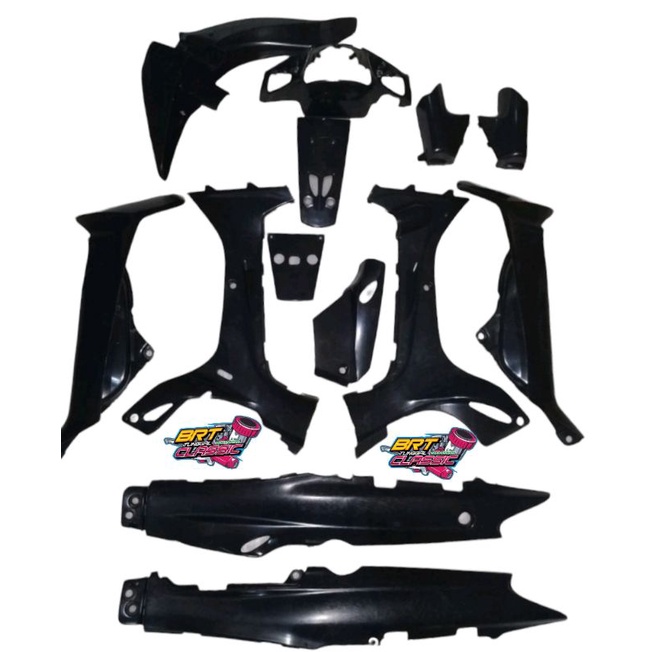 Cover bodi body fiz r full set halus hitam polos