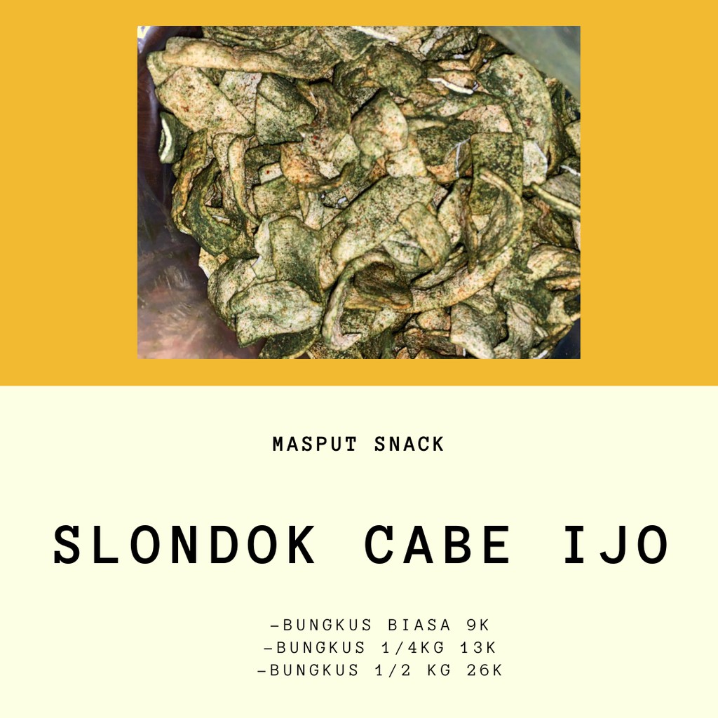 

SLONDOK CABE IJO (UKURAN BIASA)