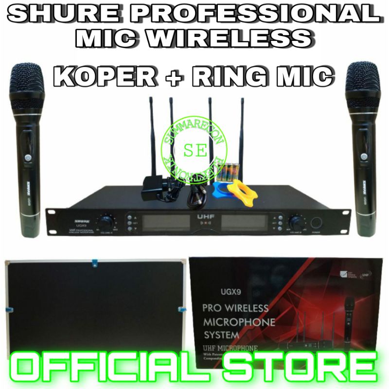 mic wireless shure ugx 9 microphone karaoke