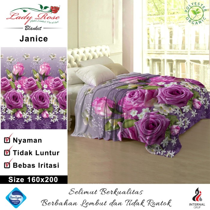 Selimut Dewasa selimut ladyrose - Janice(E4Z3) Selimut Bayi Selimut Dewasa Bulu Selimut Tebal Dewasa