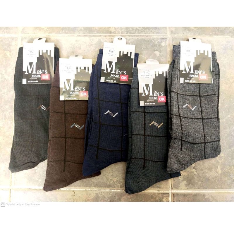 ( 12 &amp; 6 pasang ) KAOS KAKI PRIA DEWASA MOTIF PREMIUM