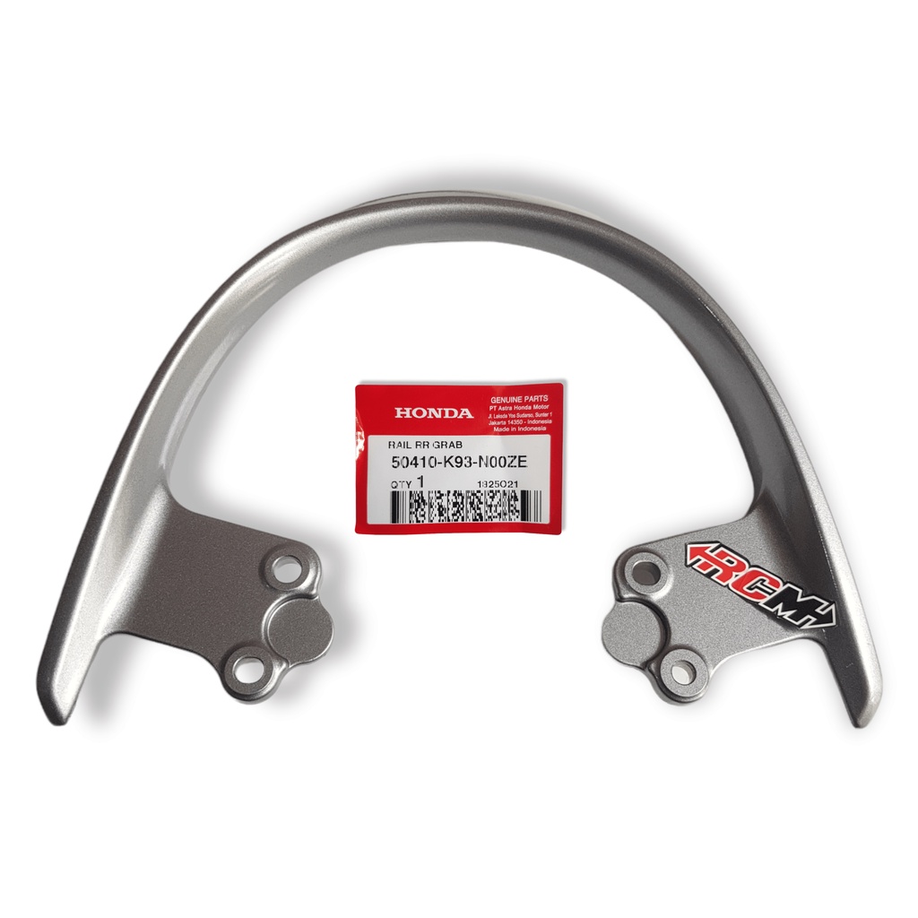 50410-K93-N00ZE BEHEL BAGEL BEGEL JOK SADEL GRIP REAR BLK BLKG BELAKANG PEGANGAN TANGAN NEW SCOOPY F1 FI ESP RING VELG VELK 12 2017 2018  SILVER ABU ABU ORI ORIGINAL HONDA AHM HGP ASLI