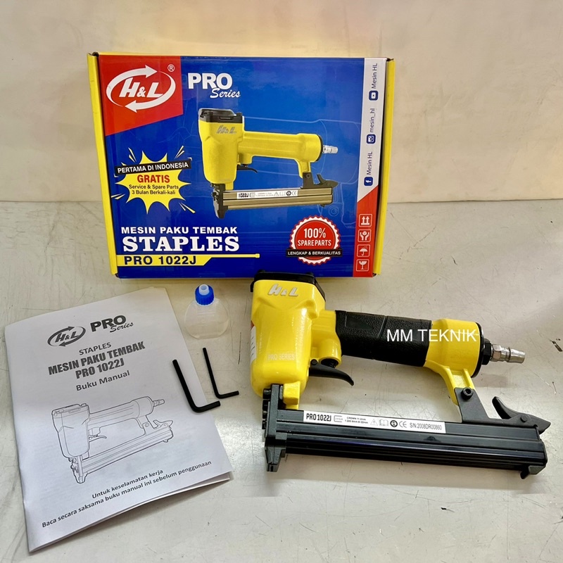 MESIN PAKU TEMBAK STAPLES PRO 1022J H&L MESIN TEMBAK ANGIN HL Air Staples Gun 1022 J