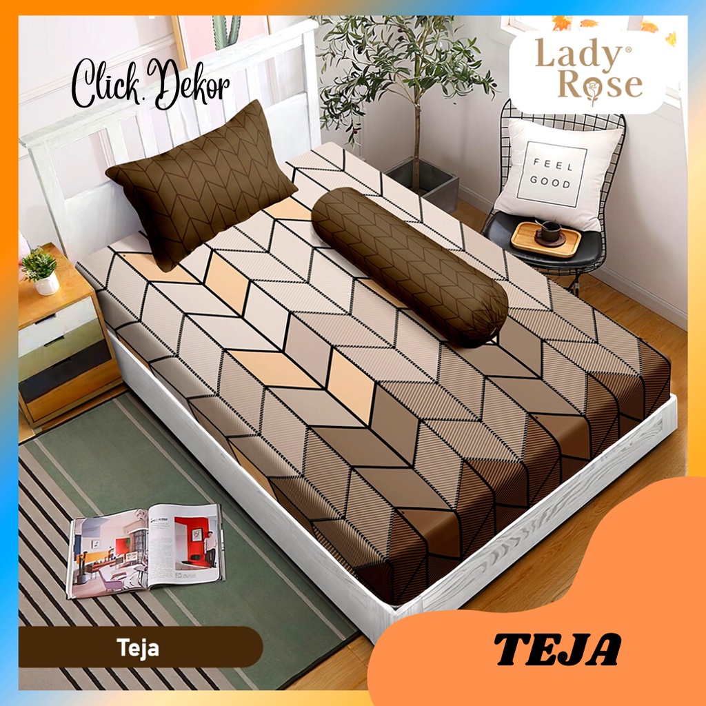 SPREI LADY ROSE SINGLE 120X200 NO 3 TEJA SEPREI LADY ROSE TERBARU SEPRAI TEMPAT TIDUR CANTIK SPREI U