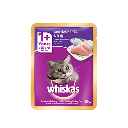 Whiskas Adult Pouch Sachet 85 Gram Makanan Kucing Wet Food Sachet all varian