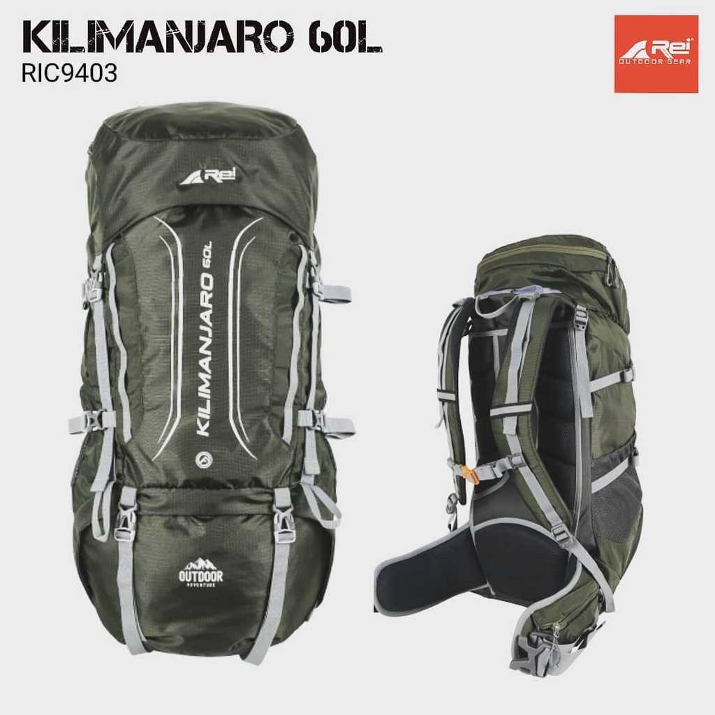 TAS GUNUNG CARRIER REI AREI KILIMANJARO 60L + RANCOVER