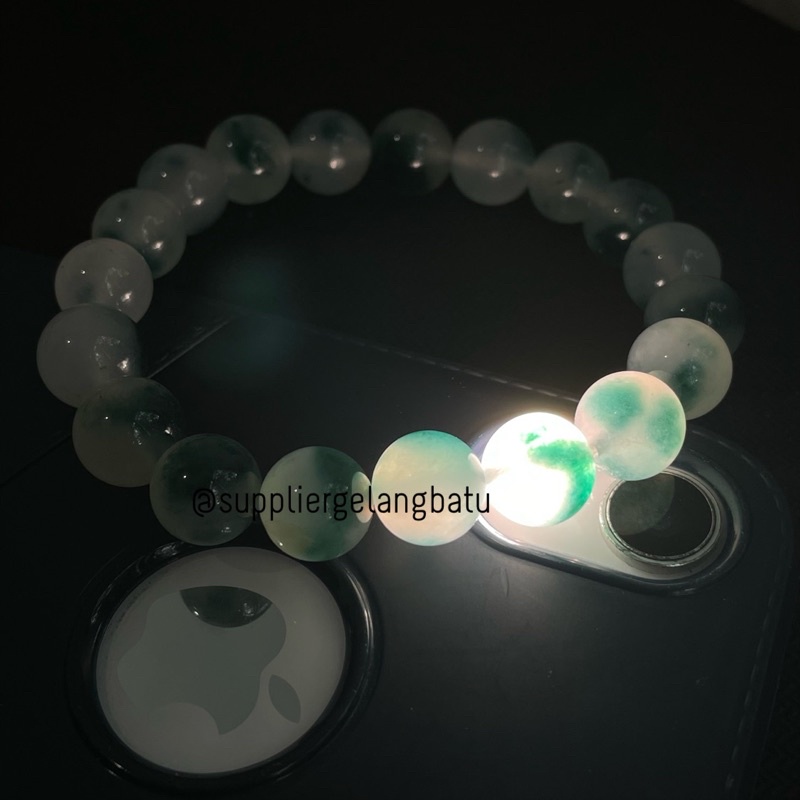 GELANG TANGAN GIOK HONGKONG HIJAU GRADASI 8MM 10MM