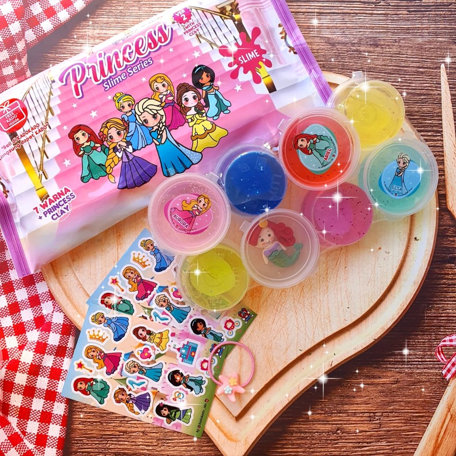 ✅SET slime princess series package base glitter clear slime by kadokado / Slime Princess series by K