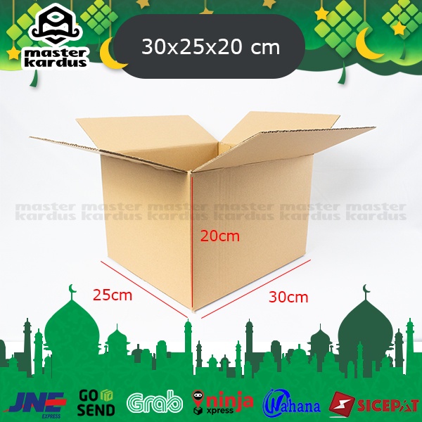 

Kardus Box Packing Ukuran 30x25x20 cm Polos