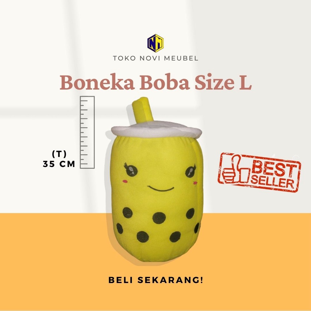 Boneka Boba Bantal Boba L tinggi 35 cm Boneka Boba Terlaris