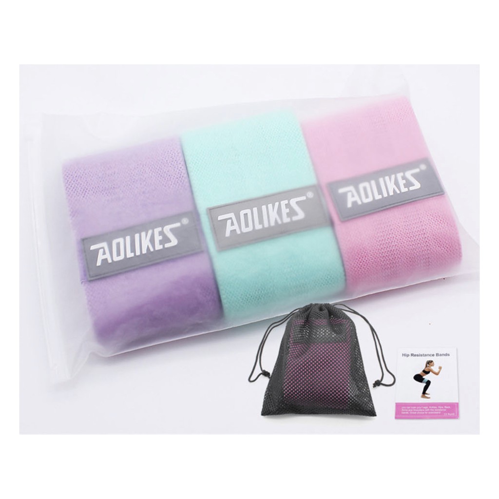 AOLIKES 3604 3in1 set Hip Resistance Band - Power Band Gratis GYMSACK !!