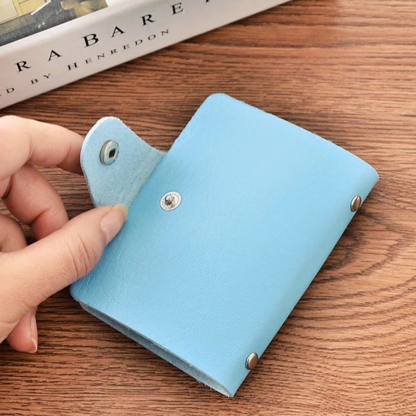 PA DOMPET KARTU KULIT WARNA WARNI 24 KARTU / SOUVENIR PERNIKAHAN TEMPAT KARTU NAMA ATM KTP TF076