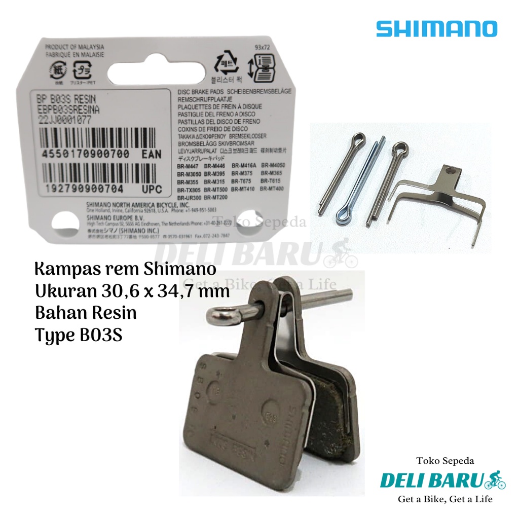 Shimano Kampas rem ORI b03s cakram kode baru dari B01s disc brake pad segi sepeda