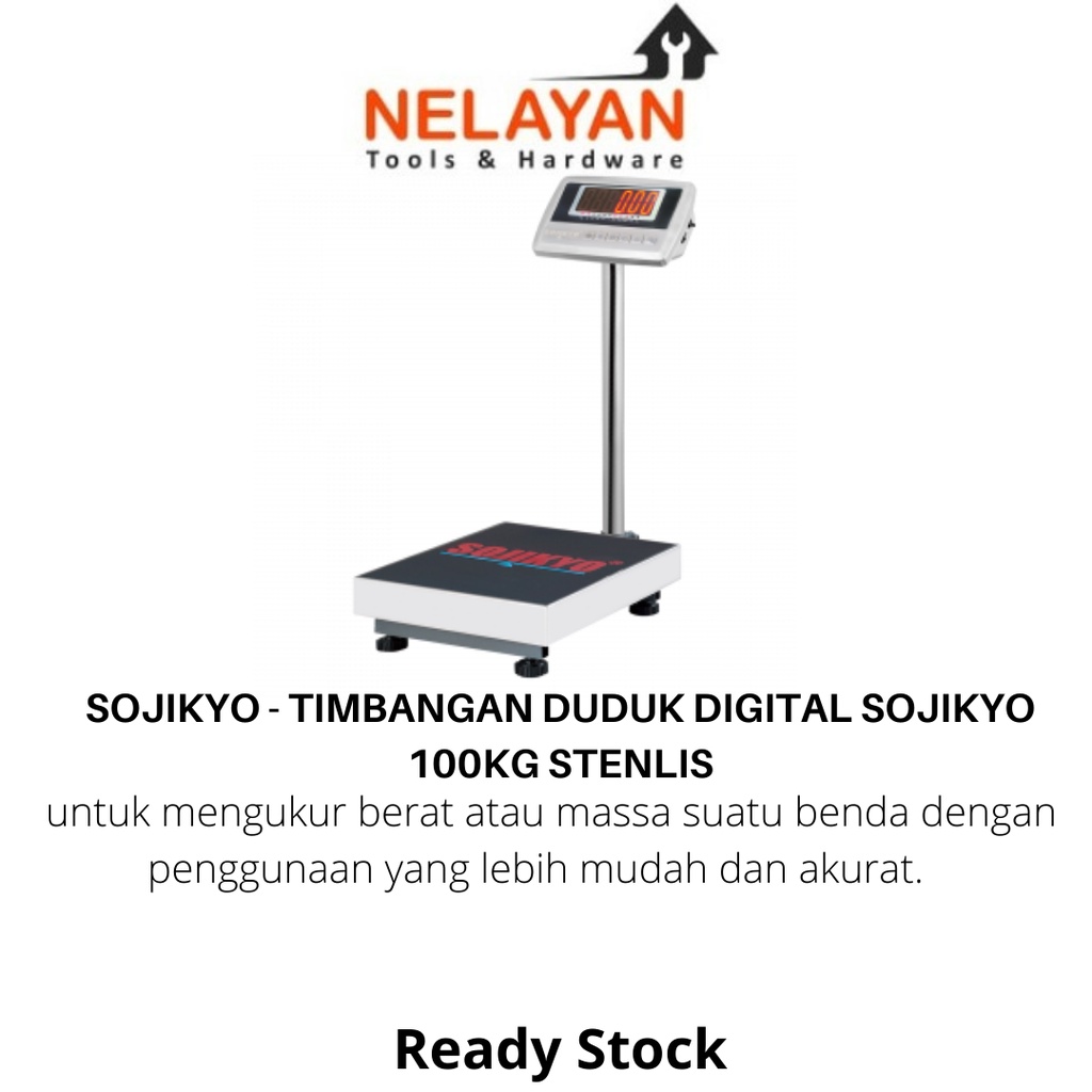 SOJIKYO - Timbangan Duduk Digital Sojikyo 100kg Stenlis