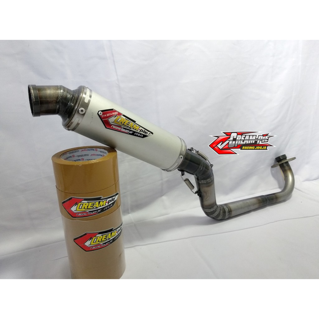 Knalpot Racing Creampie Matic Mio Beat Vario Bulat Plat ORIGINAL
