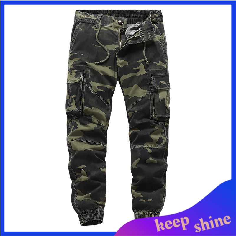 Celana Kargo Pria Big Size Cargo Pants Men Military Tactical Training Pants Joggers Work Trousers Me
