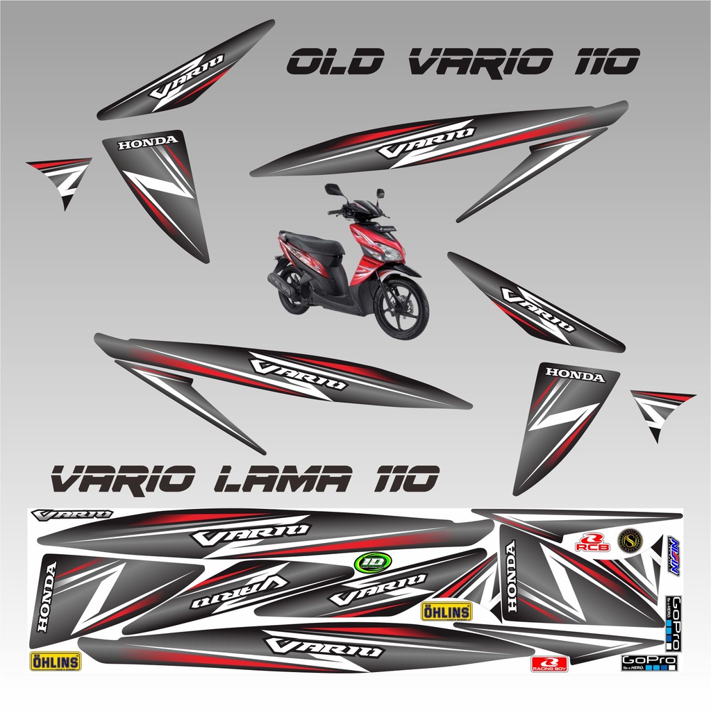 STICKER STRIPING MOTOR HONDA VARIO LAMA - VARIO 110 LAMA  2201 -