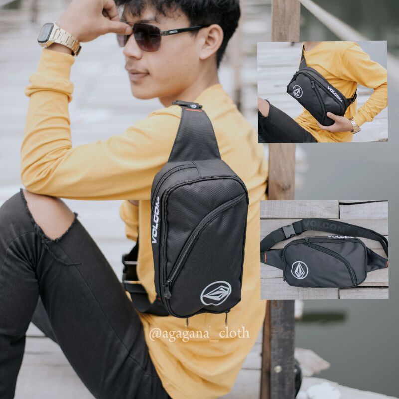 TAS WAISTBAG TAS SELEMPANG SLEMPANG/WESBEG/TAS SURFING TERBARU VOLCOM ORIGINAL