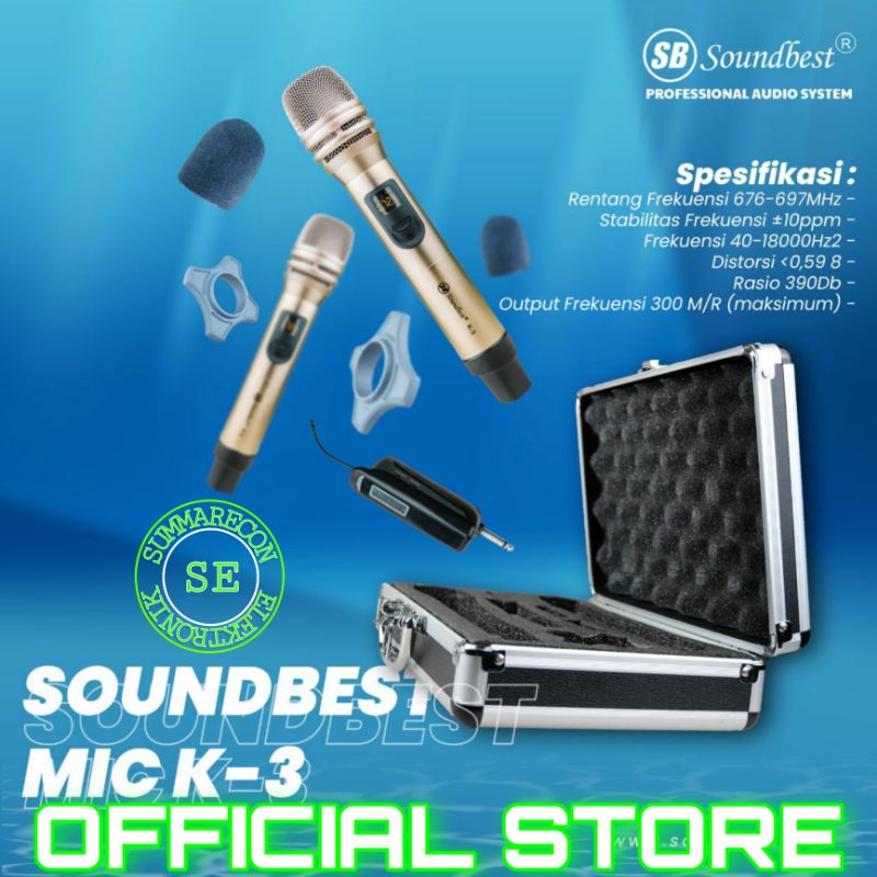 mic wireless original soundbest k3 microphone mic karaoke