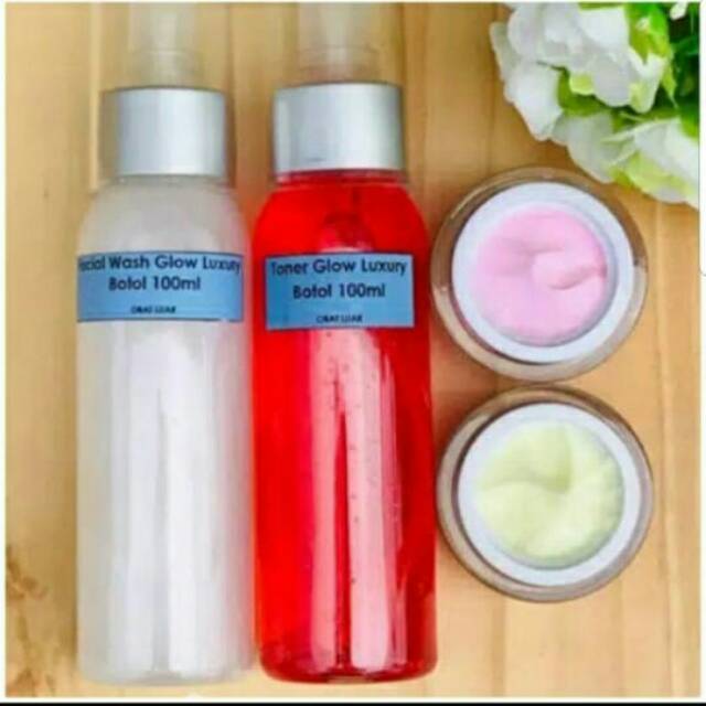 PEMUTIH WAJAH PAKET CREAM GLOW LUXURY / CREAM WHITENING FARMA / CREAM FARMA GLOWING