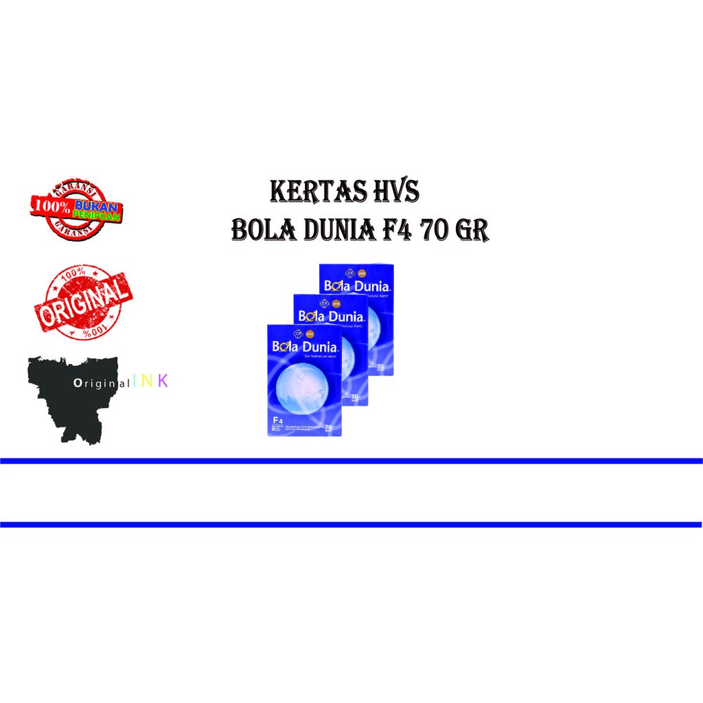 

Kertas HVS bola dunia F4 70 gr