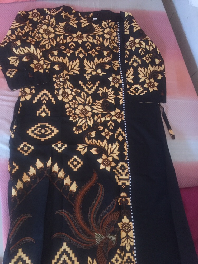 Baju Gamis Batik Wanita - Gamis Batik Jumbo - Gamis Batik Allsize - Gamis Syari - Batik Gamis Embos