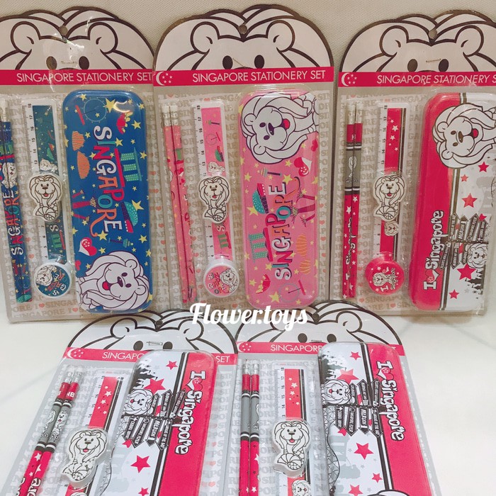

Paket Alat Tulis - Paket Puzzle Anak - Paket Ujian Singapore Merlion Stationery Set Original Produk