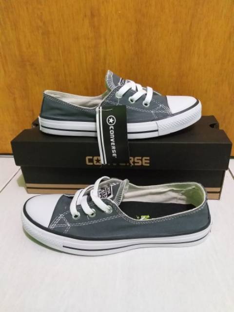 Sepatu converse allstar slip on tali +box