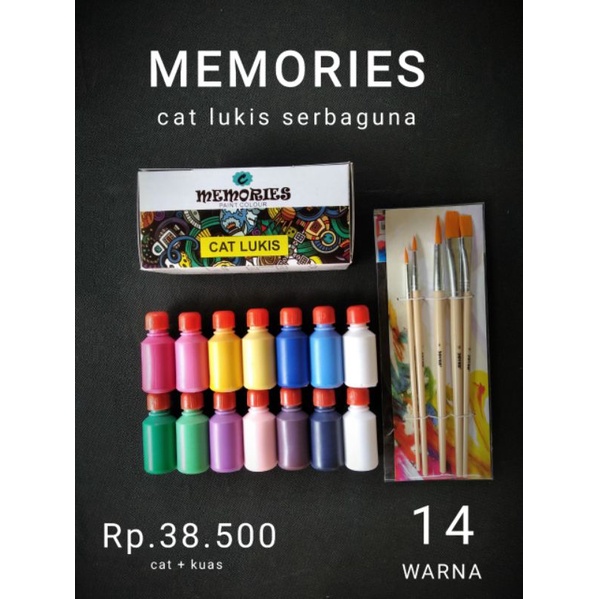 

Cat Lukis Acrylic Memories isi 14 Botol Terlengkap dan Termurah