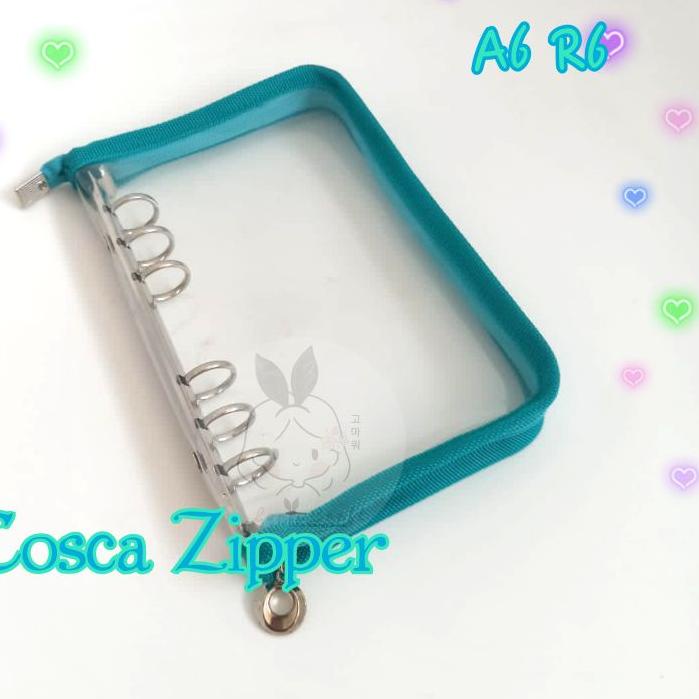 

FREE ONGKIR!LC A6 Binder Resleting Zipper Binder File A6 Binder Clear Mika PVC (COVER ONLY)|SQ6