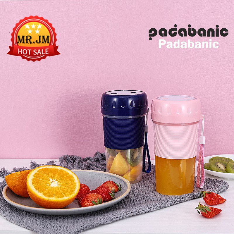 Blender Mini Juicer USB Rechargeable Blender Portbale Mini 410ML Multifungsi 4 Mata Pisau