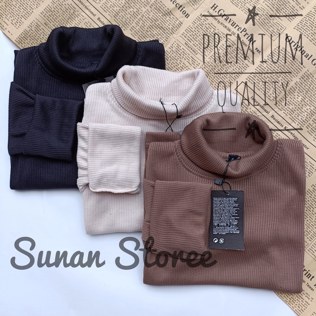 RIB Turtleneck ANAK PREMIUM TEBAL kerah TINGGI/TURTLENECK ANAK LENGAN PANJANG